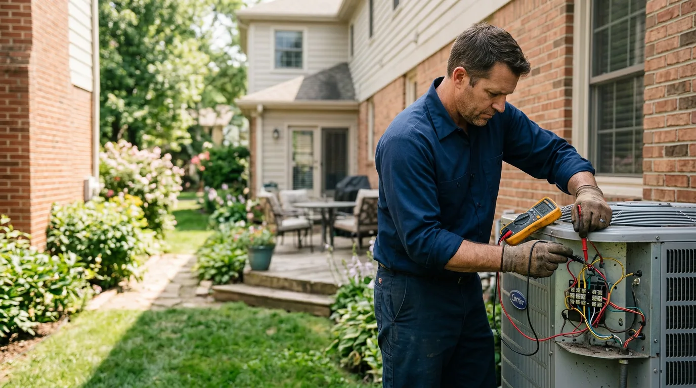 HVAC technician working near Caldwell, WV